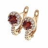 gold plated earrings with exclusive cubic zirconia
